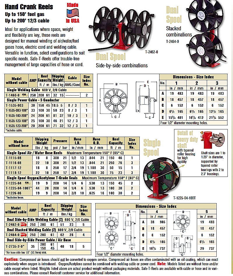 welding cutting hose reels